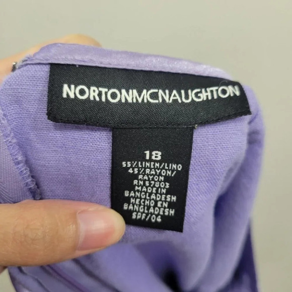Norton Mcnaughton Light Purple Linen Blend Skirt size 18 - Picture 7 of 12